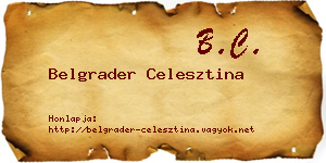 Belgrader Celesztina névjegykártya